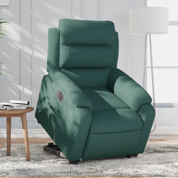 Fauteuil inclinable électrique vert foncé tissu