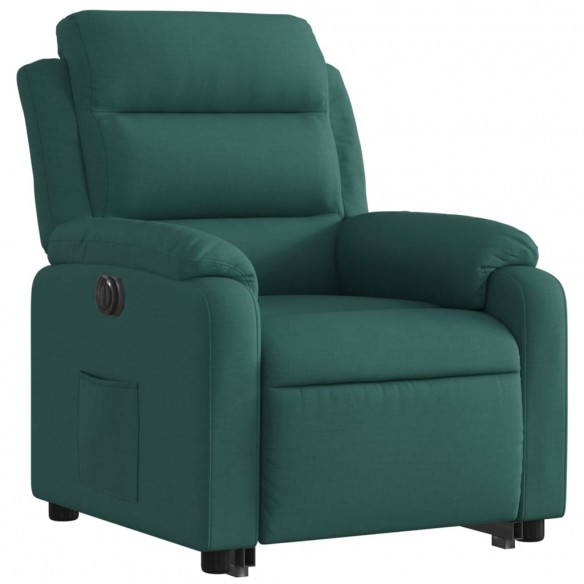 Fauteuil inclinable électrique vert foncé tissu