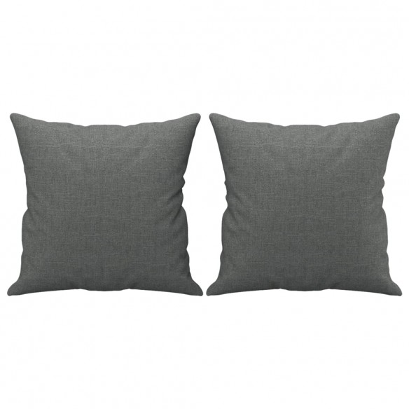 Canapé 2 places avec oreillers gris foncé 120 cm tissu