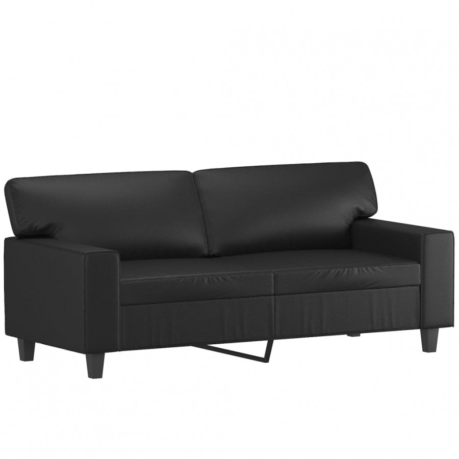Ensemble de canapés 3 pcs noir similicuir