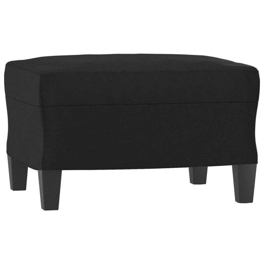 Ensemble de canapés 3 pcs avec coussins Noir Similicuir Ensemble de canapés 3 pcs avec coussins Noir Similicuir