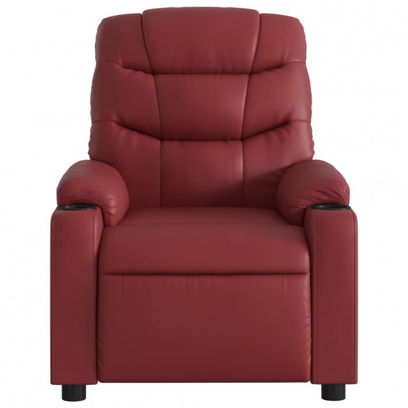 Fauteuil inclinable électrique Rouge bordeaux Similicuir