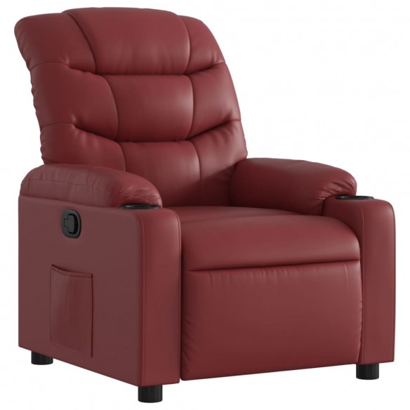 Fauteuil inclinable Rouge bordeaux Similicuir