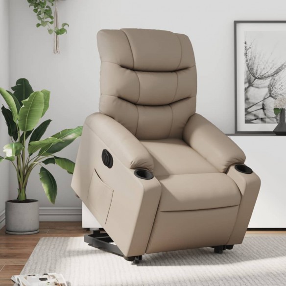 Fauteuil inclinable électrique cappuccino similicuir