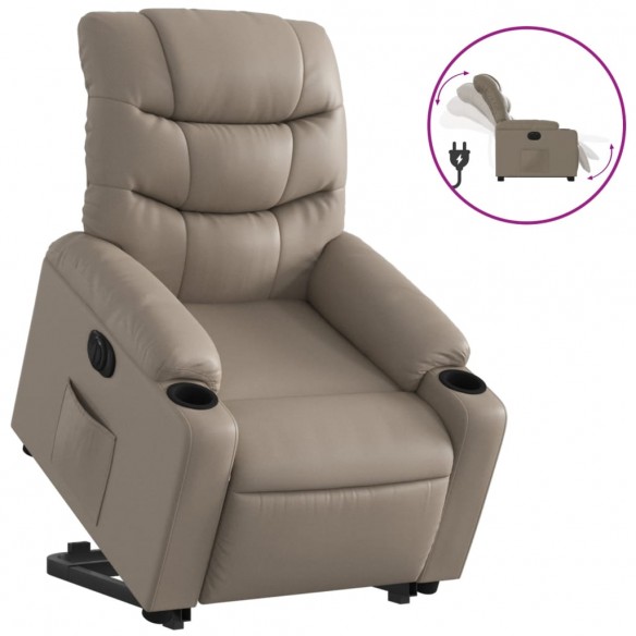 Fauteuil inclinable électrique cappuccino similicuir