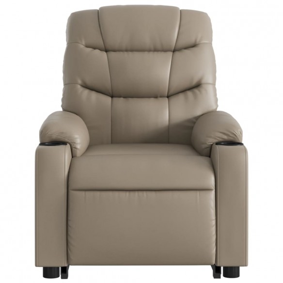 Fauteuil inclinable électrique cappuccino similicuir