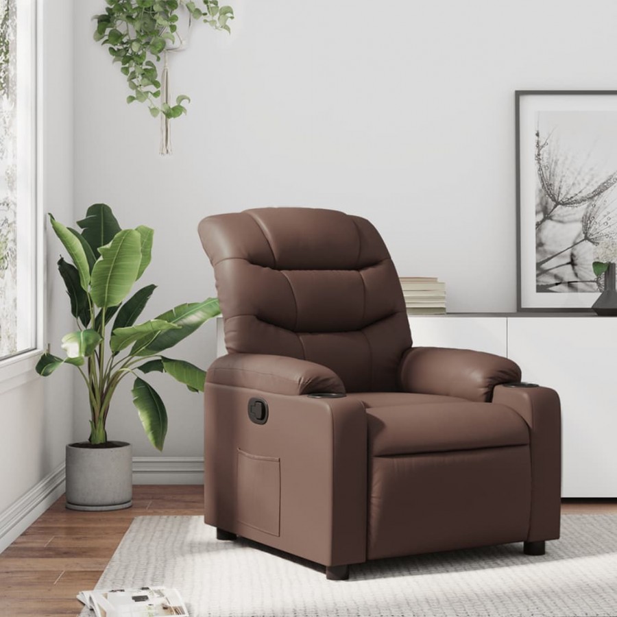 Fauteuil inclinable Marron Similicuir