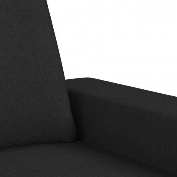 Canapé à 3 places Noir 180 cm Tissu