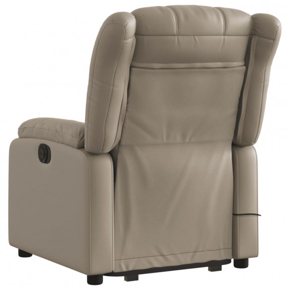 Fauteuil inclinable de massage électrique cappuccino similicuir