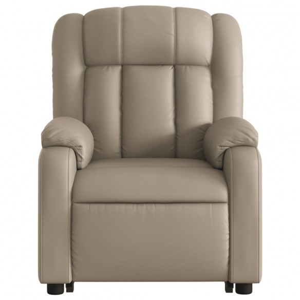 Fauteuil inclinable de massage électrique cappuccino similicuir