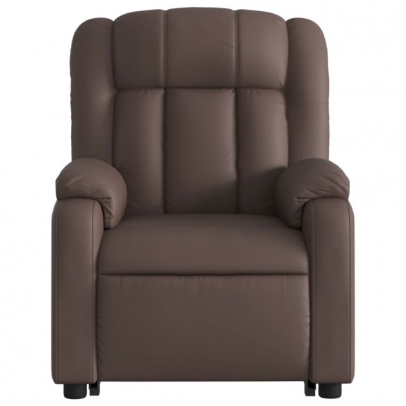 Fauteuil inclinable de massage électrique marron similicuir