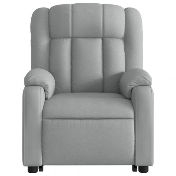 Fauteuil de massage inclinable Gris clair Tissu