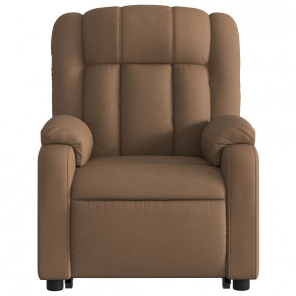 Fauteuil inclinable de massage électrique Marron Tissu