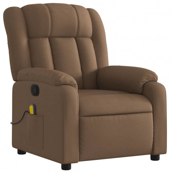 Fauteuil de massage inclinable Marron Tissu