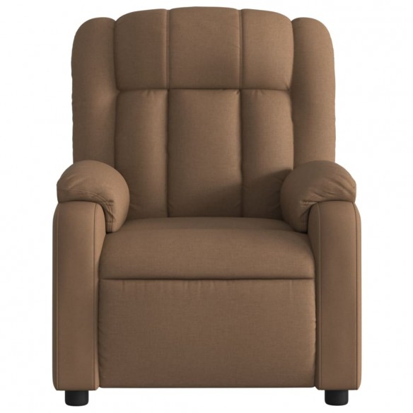 Fauteuil de massage inclinable Marron Tissu