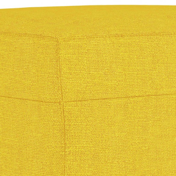 Ensemble de canapés 3 pcs jaune clair tissu