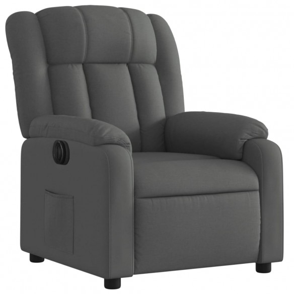 Fauteuil inclinable électrique Gris foncé Tissu