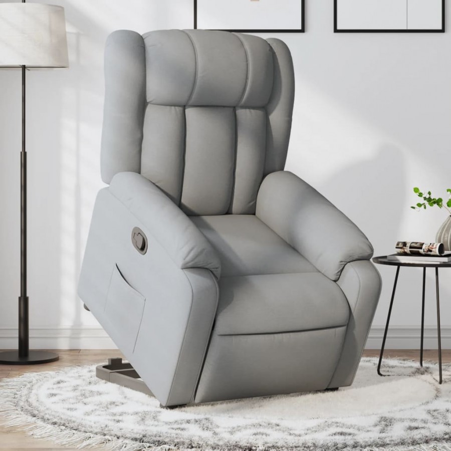 Fauteuil inclinable Gris clair Tissu