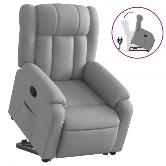 Fauteuil inclinable Gris clair Tissu