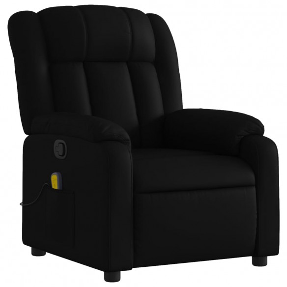 Fauteuil de massage inclinable Noir Similicuir