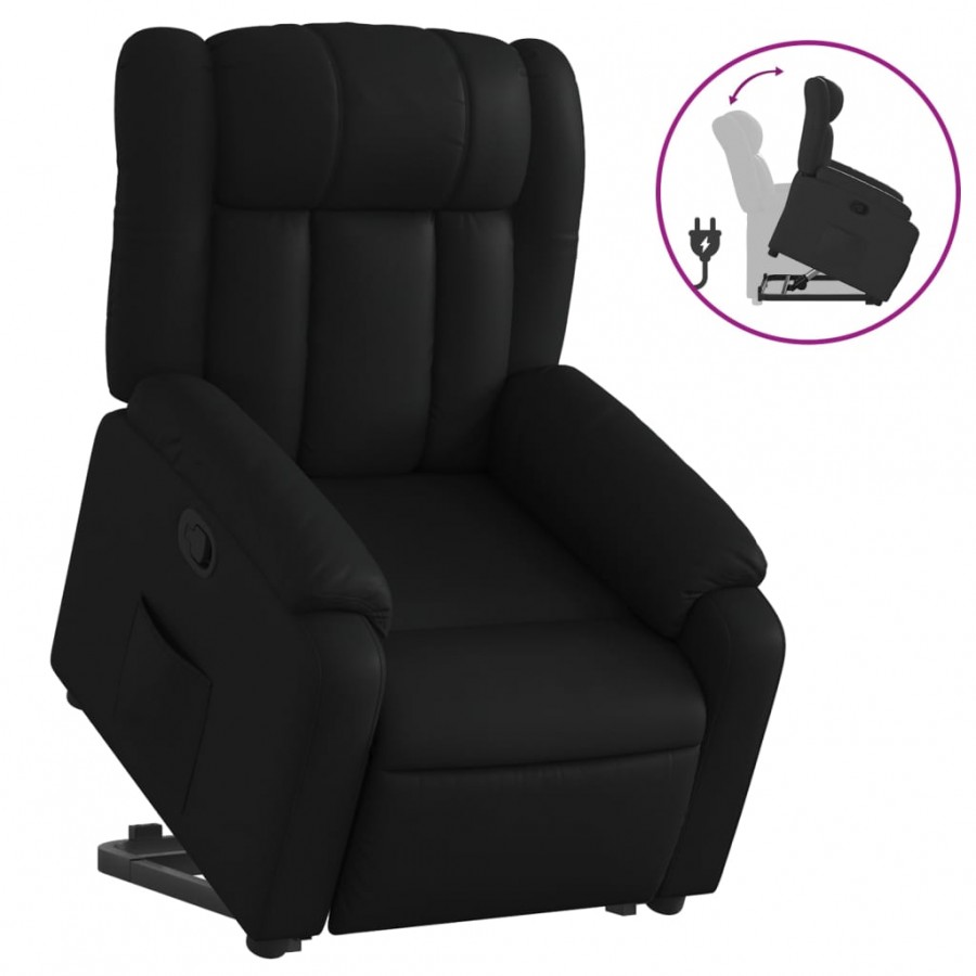 Fauteuil inclinable Noir Similicuir Fauteuil inclinable Noir Similicuir