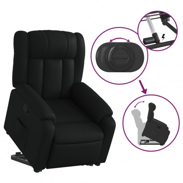 Fauteuil inclinable Noir Similicuir