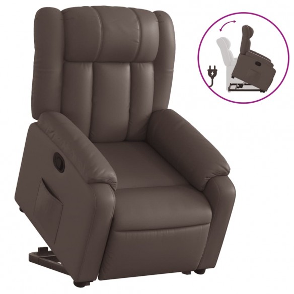 Fauteuil inclinable marron similicuir