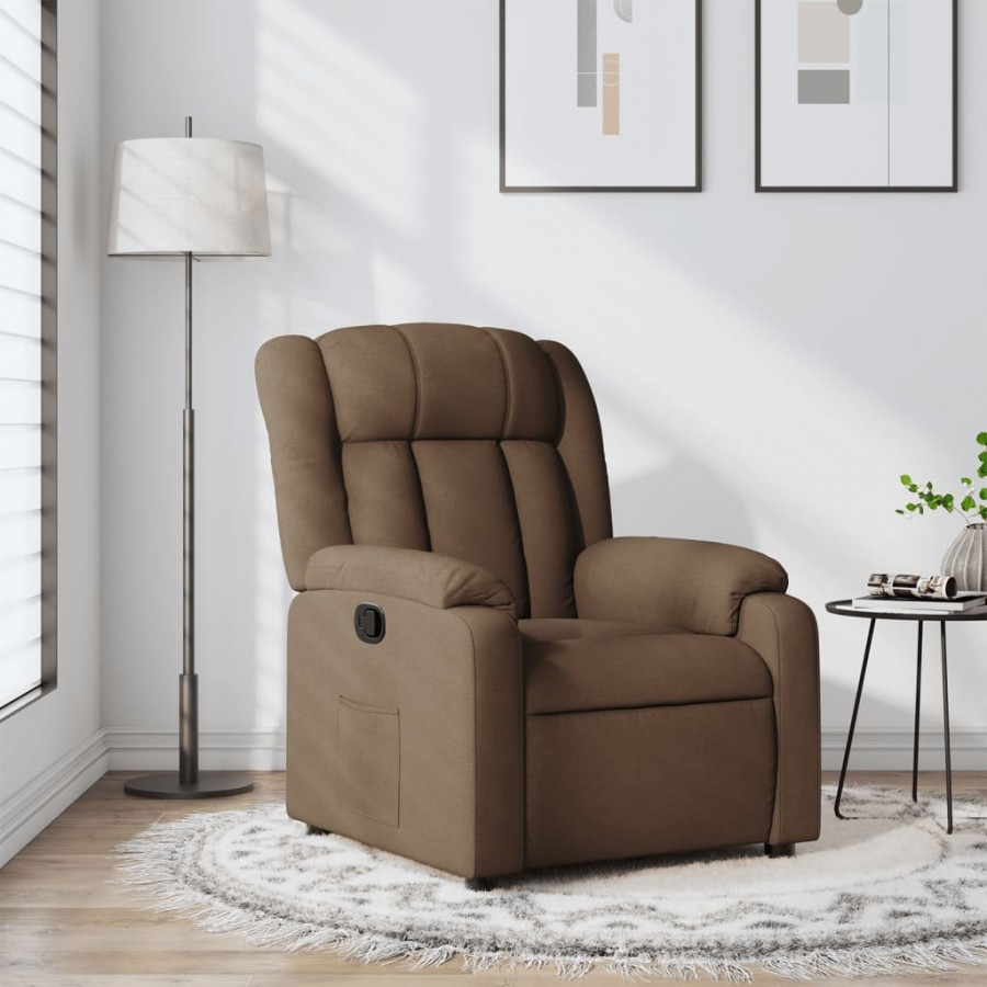 Fauteuil inclinable Marron Tissu