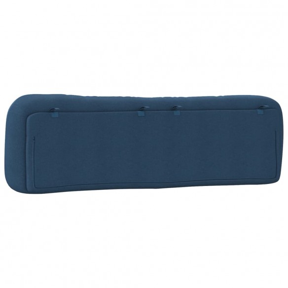 Coussin de tête de lit bleu 180 cm tissu