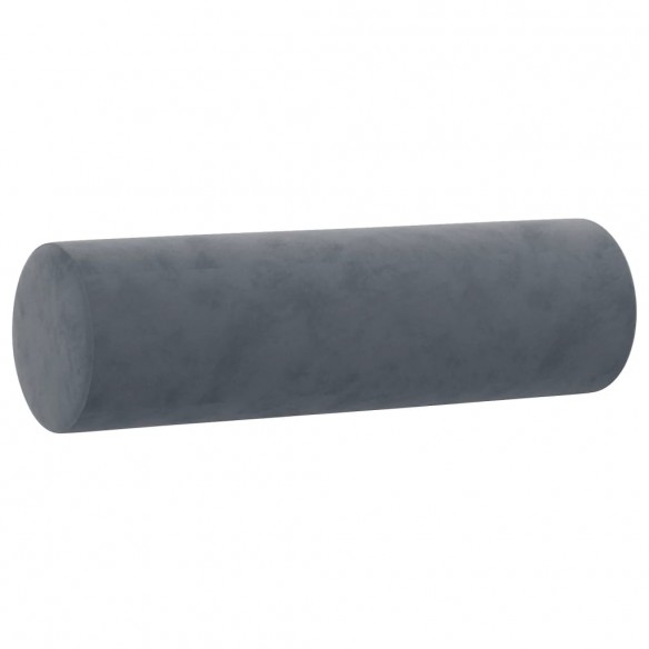 Canapé 2 places avec oreillers gris foncé 120 cm velours