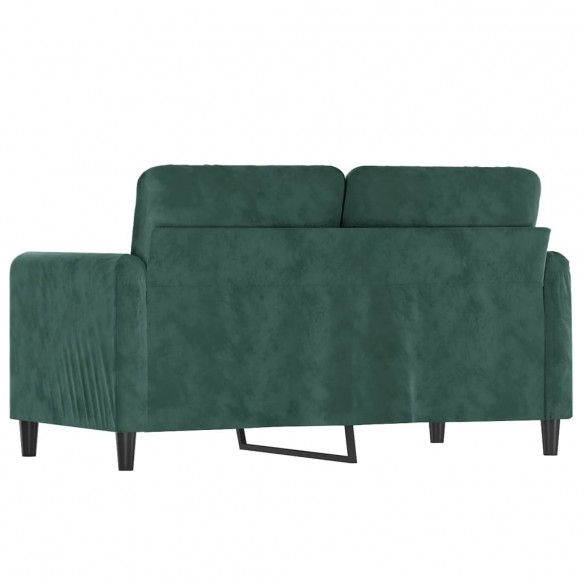 Canapé à 2 places Vert foncé 120 cm Velours