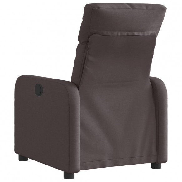 Fauteuil inclinable électrique Marron foncé Tissu