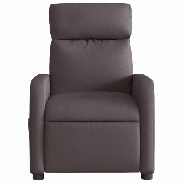 Fauteuil inclinable électrique Marron foncé Tissu