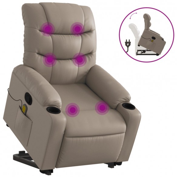 Fauteuil inclinable de massage Cappuccino Similicuir