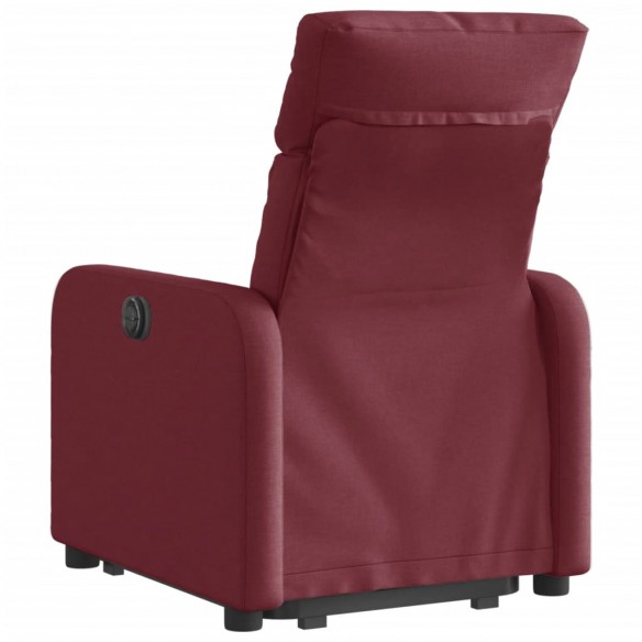 Fauteuil inclinable électrique rouge bordeaux tissu