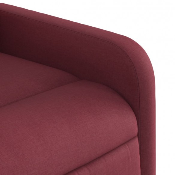 Fauteuil inclinable électrique rouge bordeaux tissu