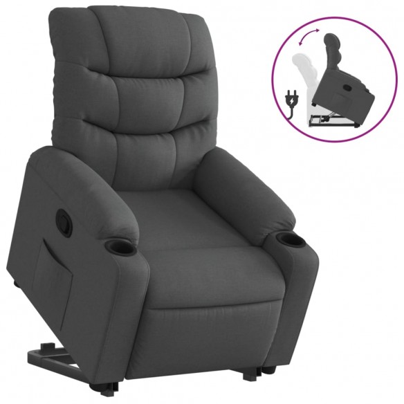 Fauteuil inclinable Gris foncé Tissu