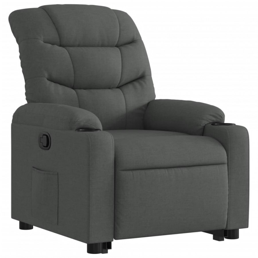 Fauteuil inclinable Gris foncé Tissu