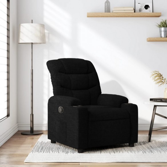 Fauteuil inclinable Noir Tissu