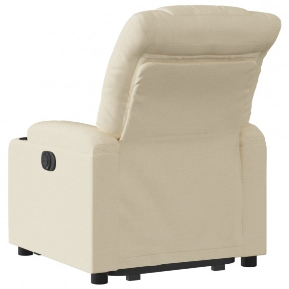 Fauteuil inclinable électrique crème tissu