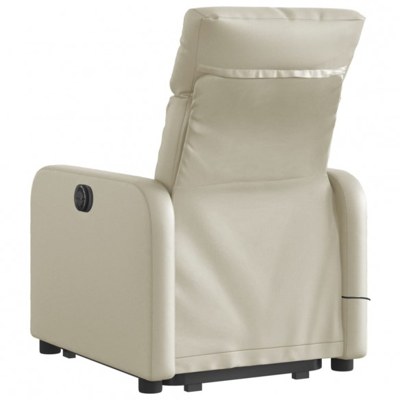 Fauteuil inclinable de massage Crème Similicuir