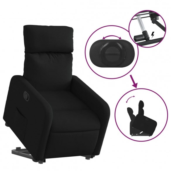 Fauteuil inclinable noir tissu