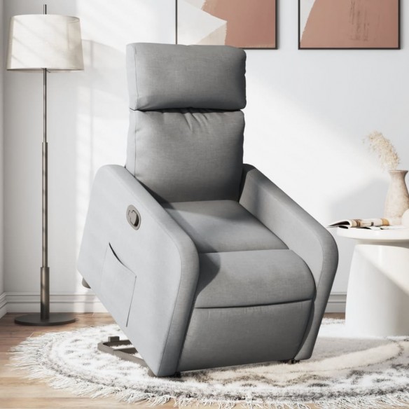 Fauteuil inclinable Gris clair Tissu