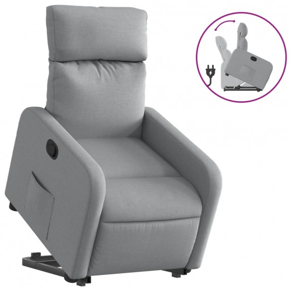 Fauteuil inclinable Gris clair Tissu