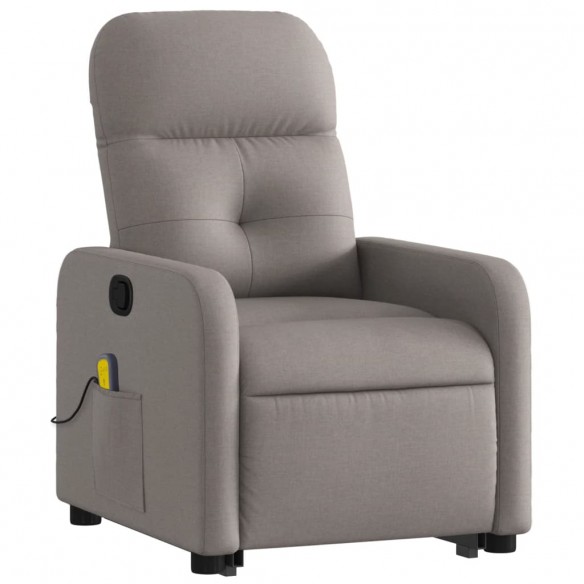 Fauteuil inclinable de massage Taupe Tissu