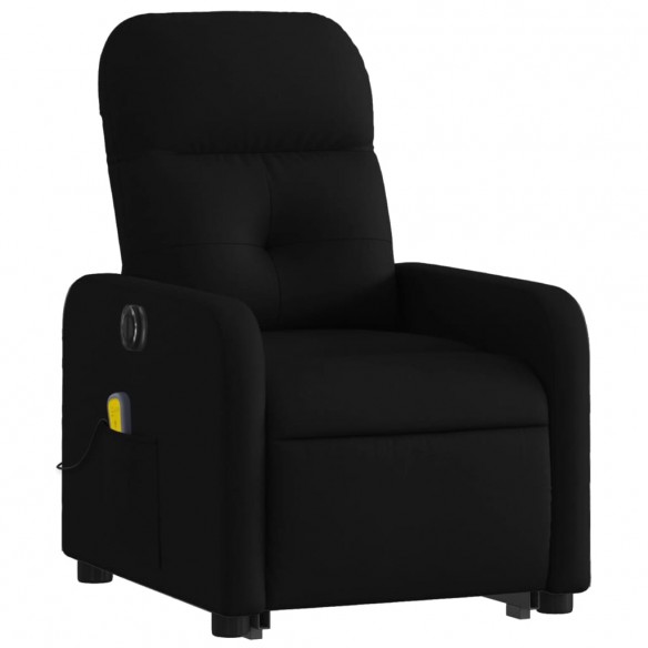 Fauteuil inclinable de massage électrique Noir Tissu