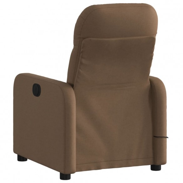 Fauteuil de massage inclinable Marron Tissu