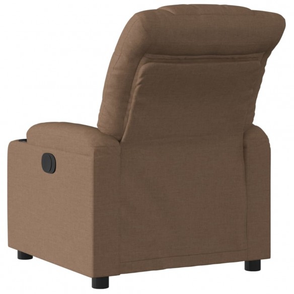 Fauteuil inclinable électrique Marron Tissu