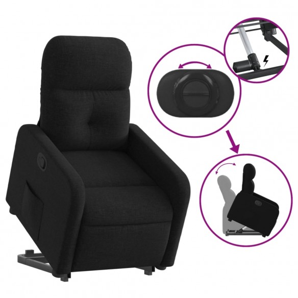 Fauteuil inclinable noir tissu