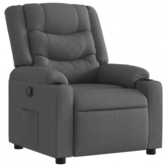 Fauteuil inclinable Gris foncé Tissu